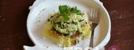 салат со шпротами. Шаг 7