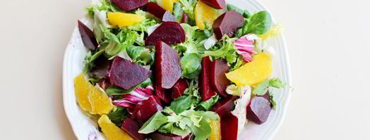 салат со свеклой, апельсином и козьим сыром. Шаг 3