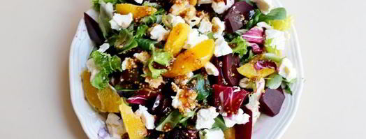 салат со свеклой, апельсином и козьим сыром. Шаг 6