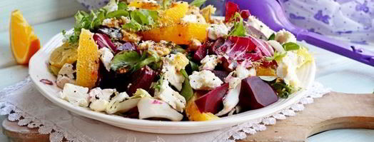 салат со свеклой, апельсином и козьим сыром. Шаг 8