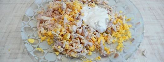 салат сугроб. Шаг 12