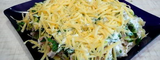 салат сугроб. Шаг 10