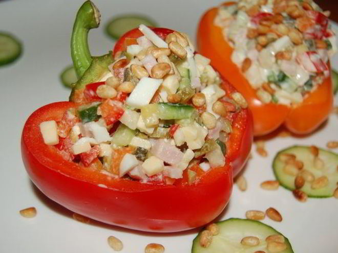 Рецепт салата веселого перчик