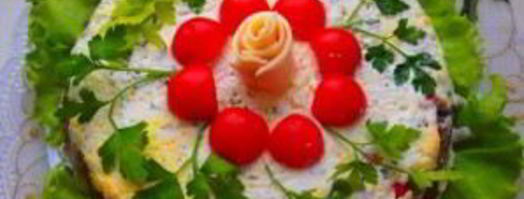 слоеный салат с грибами. Шаг 7