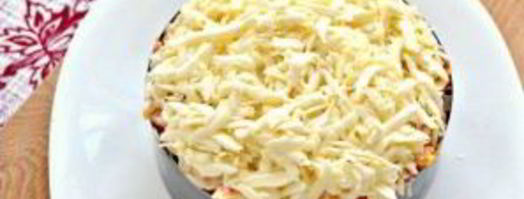 слоеный салат с маринованными грибами. Шаг 8