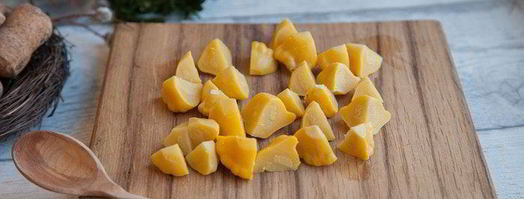 теплый салат из картофеля, тунца и патиссонов. Шаг 7