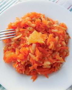 Тыквенный салат с апельсином