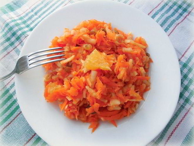Рецепт тыквенного салата с апельсином