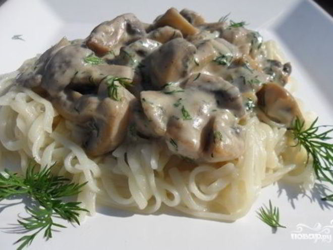 Рецепт грибного соуса для спагетти