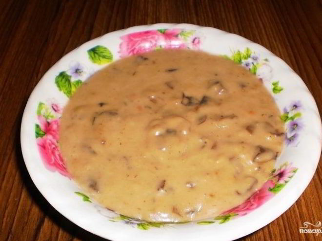 Рецепт грибного соуса из сушеных грибов