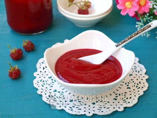 Рецепт малинового соуса