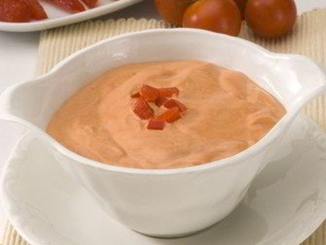 Рецепт салатной заправки из козьего сыра и томатов