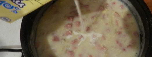 сливочный соус с ветчиной. Шаг 5