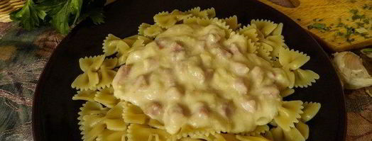 сливочный соус с ветчиной. Шаг 6