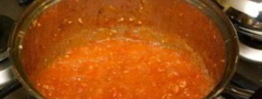 соус из помидор и хлопьев чили. Шаг 2