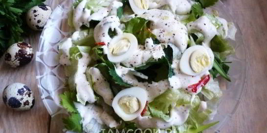 Соус из творога для зеленых салатов