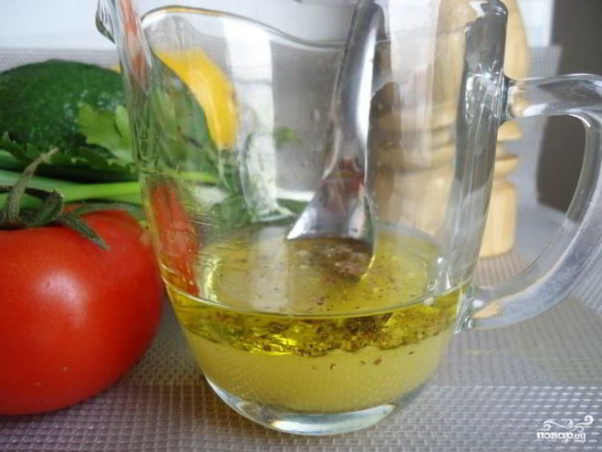 Рецепт заправки для салата с креветками и авокадо