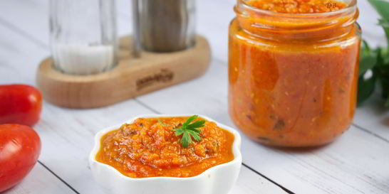 Зимний соус из запеченных помидоров