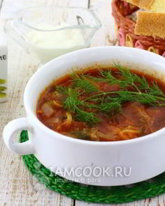 Борщ из свежей капусты