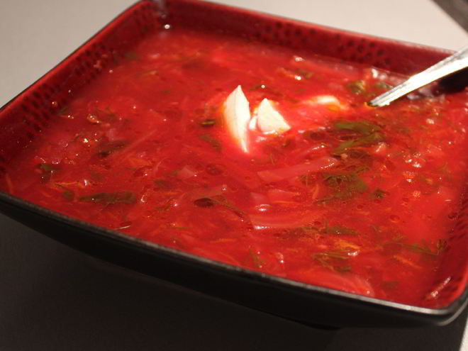 Рецепт борща классического с укропом