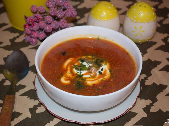 Рецепт борща на говяжьем бульоне