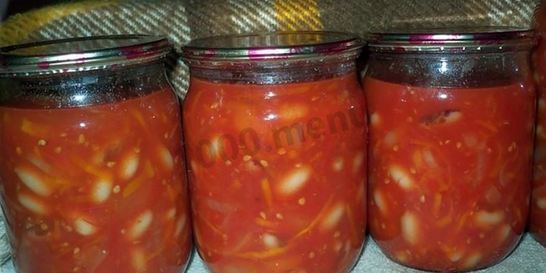 Борщ на зиму с фасолью