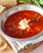 Борщ с ботвой свеклы