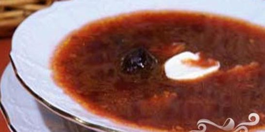 Борщ с черносливом