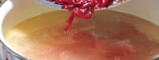 борщ с фасолью и курицей. Шаг 14