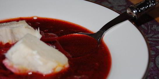 Борщ с фасолью и рыбой