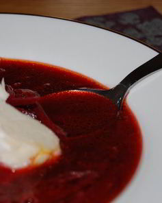 Борщ с фасолью и рыбой