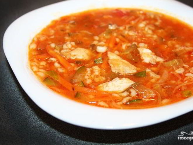 Рецепт борща с фрикадельками из морского гребешка