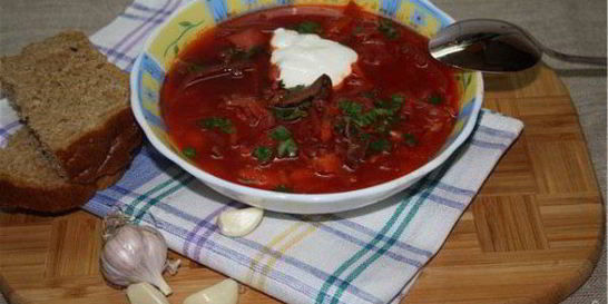 Борщ с грибами