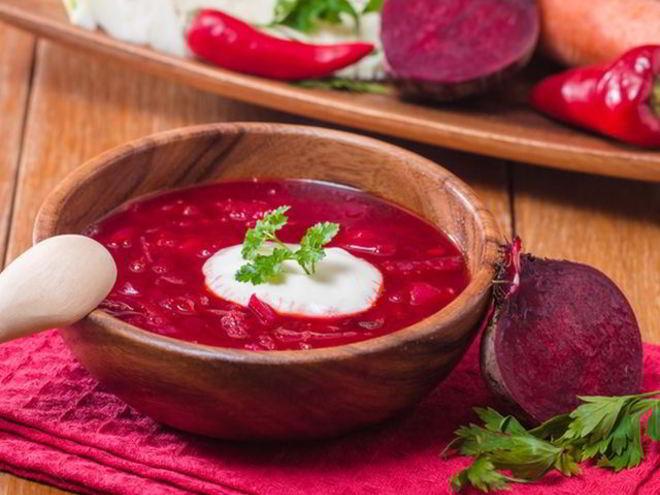 Рецепт борща с хреном