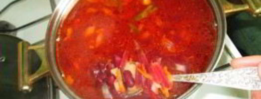 борщ с консервированной фасолью. Шаг 9