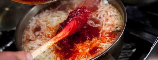 борщ с копченостями. Шаг 13