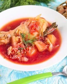 Борщ с курицей в мультиварке