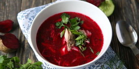 Борщ с курицей