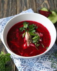 Борщ с курицей