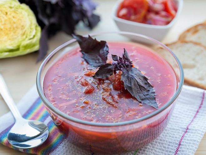 Рецепт борща с пекинской капустой
