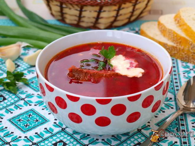 Рецепт борща с телятиной