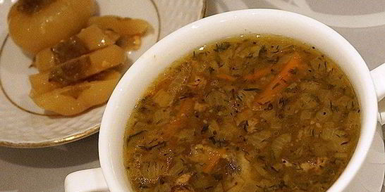 Борщ с тушенкой и гречкой