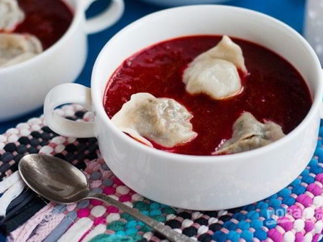 Рецепт борща с ушками