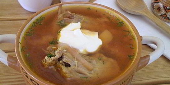 Борщ с уткой