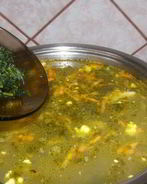 Борщ со щавелем и яйцом