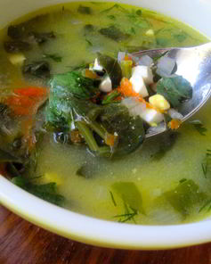 Борщ со щавелем