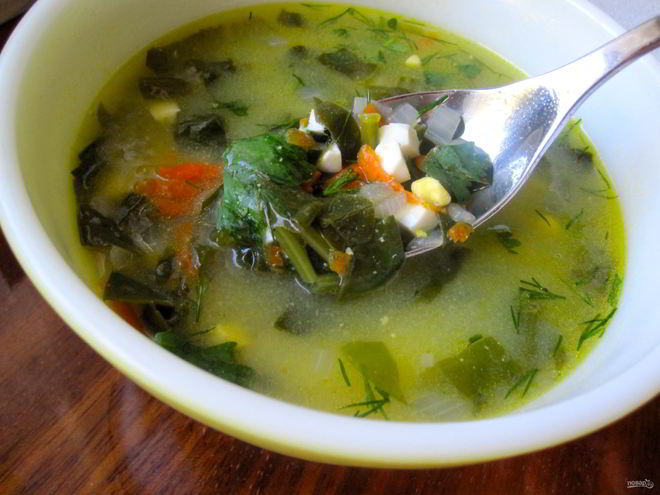 Рецепт борща со щавелем