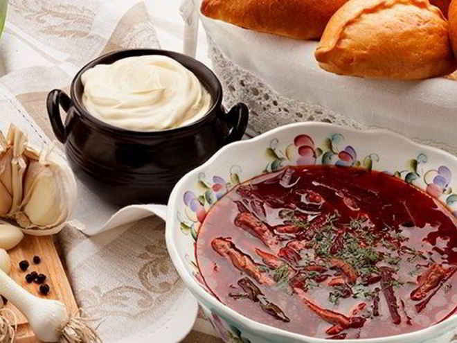 Рецепт борща со шкварками