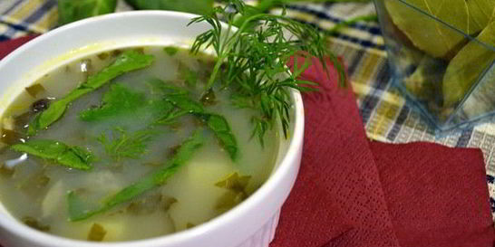 Борщ со шпинатом