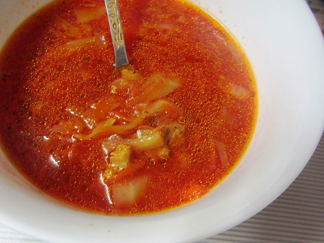 Рецепт борща со сметаной и зеленью